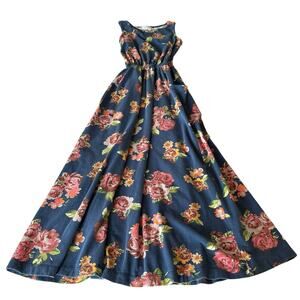 Matilda Jane Joanna Gaines 10Y To The Max Floral Maxi Dress girls 435 blue long